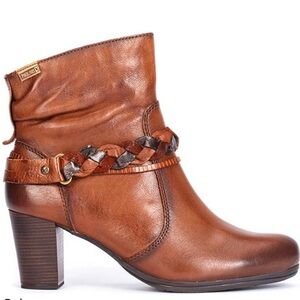 PIKOLINOS Verona Leather Zip Block Heel Boots W5C-8576 Women 41 US 10.5-11 Brown